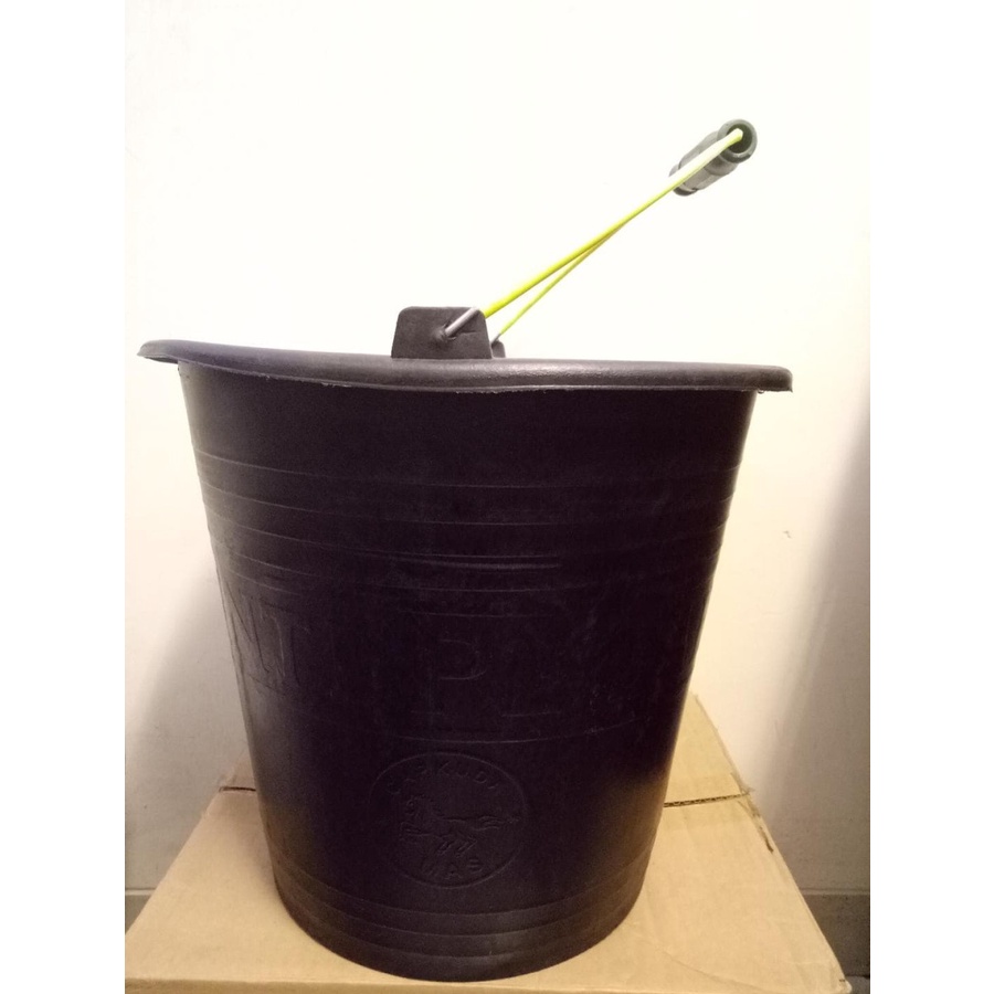 Ember Bak Karet Hitam Anti Pecah 22 Liter 22L Only Gojek/Grab