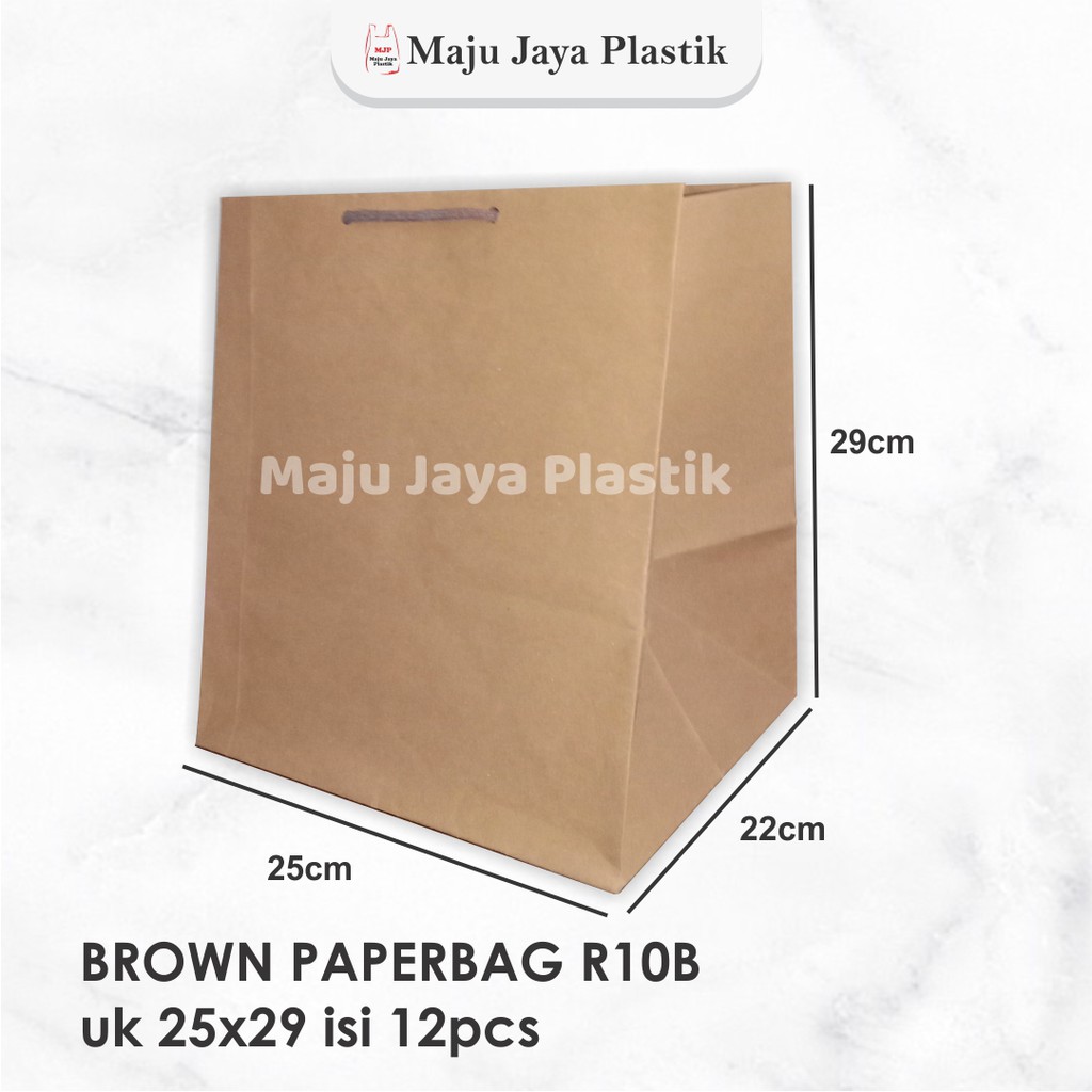 

Paperbag Kotak 22x22 Polos Isi 12pcs Paper Bag Kardus Nasi 22 X 22 Paper Bag Ukuran R10 P25 L22 T26
