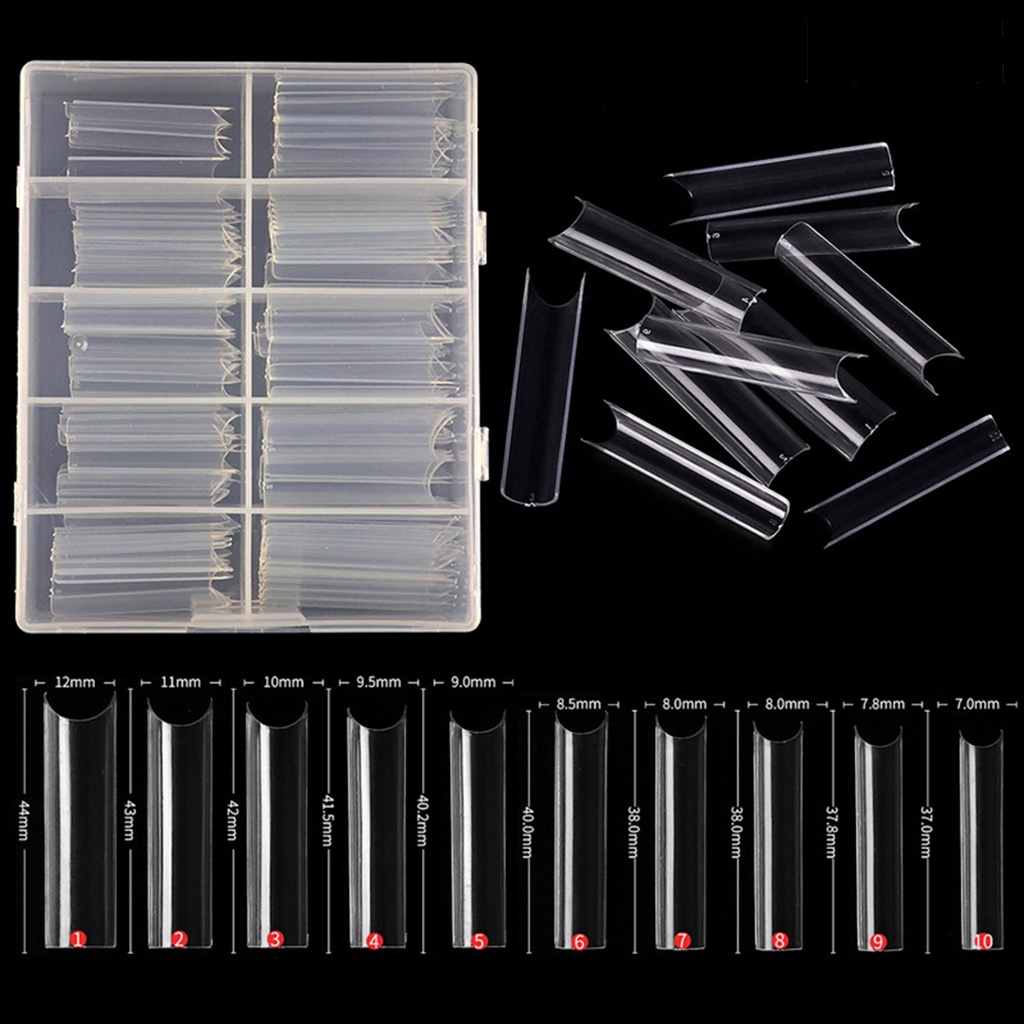 Providence 100Pcs/Box Nails Tips Professional Makeup Tools ABS Full Coverage Fake Nails Tips for Household