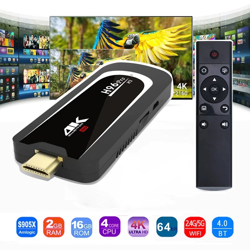H96 PRO H3 - Android 7.1 Smart TV Stick 4K Display - RAM 2GB ROM 16GB