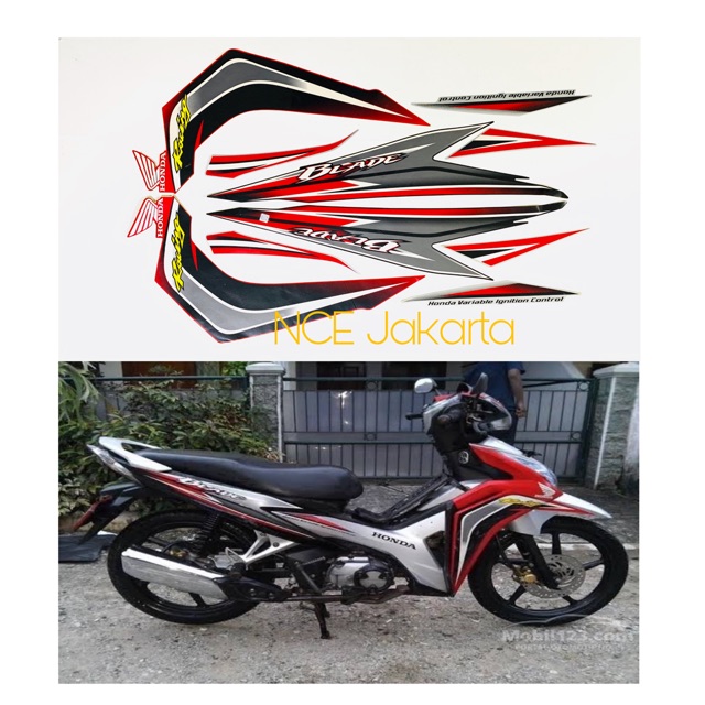 STIKER STRIPING HONDA BLADE 2012 MERAH