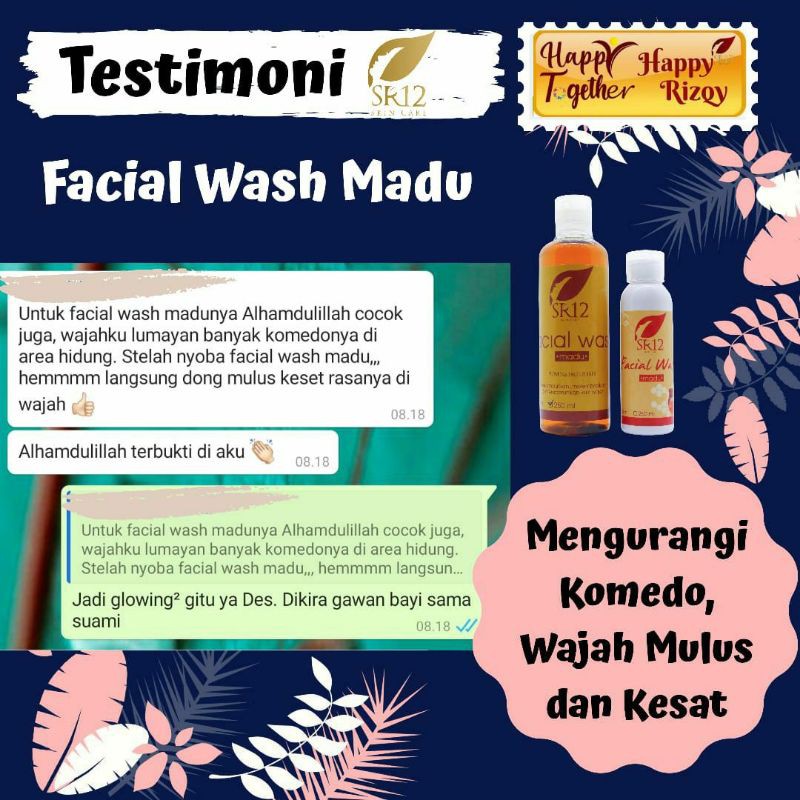 FACIAL WASH HONEY SR12 / SABUN CAIR UNTUK KULIT KERING &amp; SENSITIF / SABUN MADU MENYEGARKAN KULIT