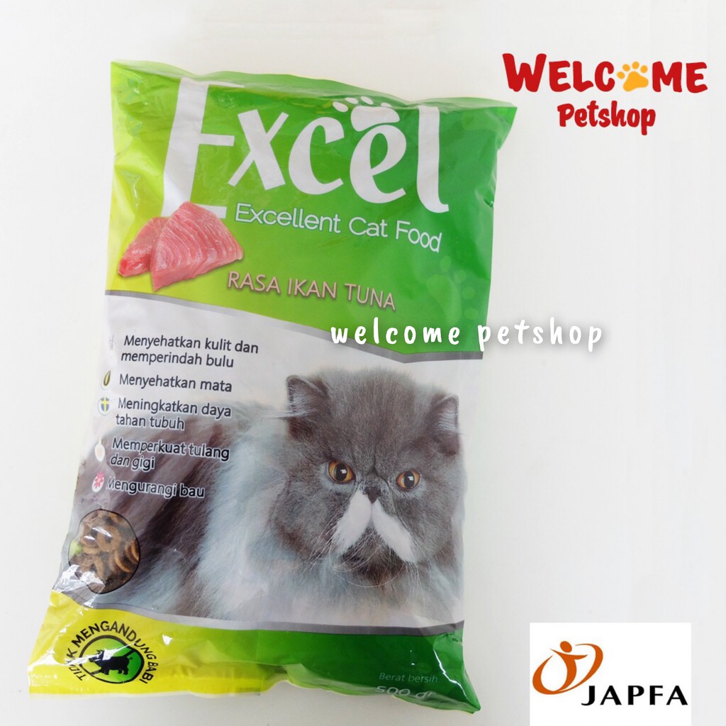 MAKANAN KUCING EXCEL 500GR - Dry Cat Food / Makanan Kucing Kering