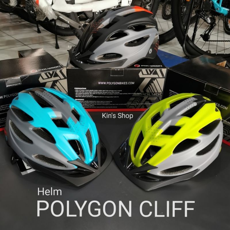 Helm Sepeda MTB Roadbike POLYGON CLIFF - Helmet Gowes Dewasa Poligon EPS Foam PVC Ringan dan Nyaman