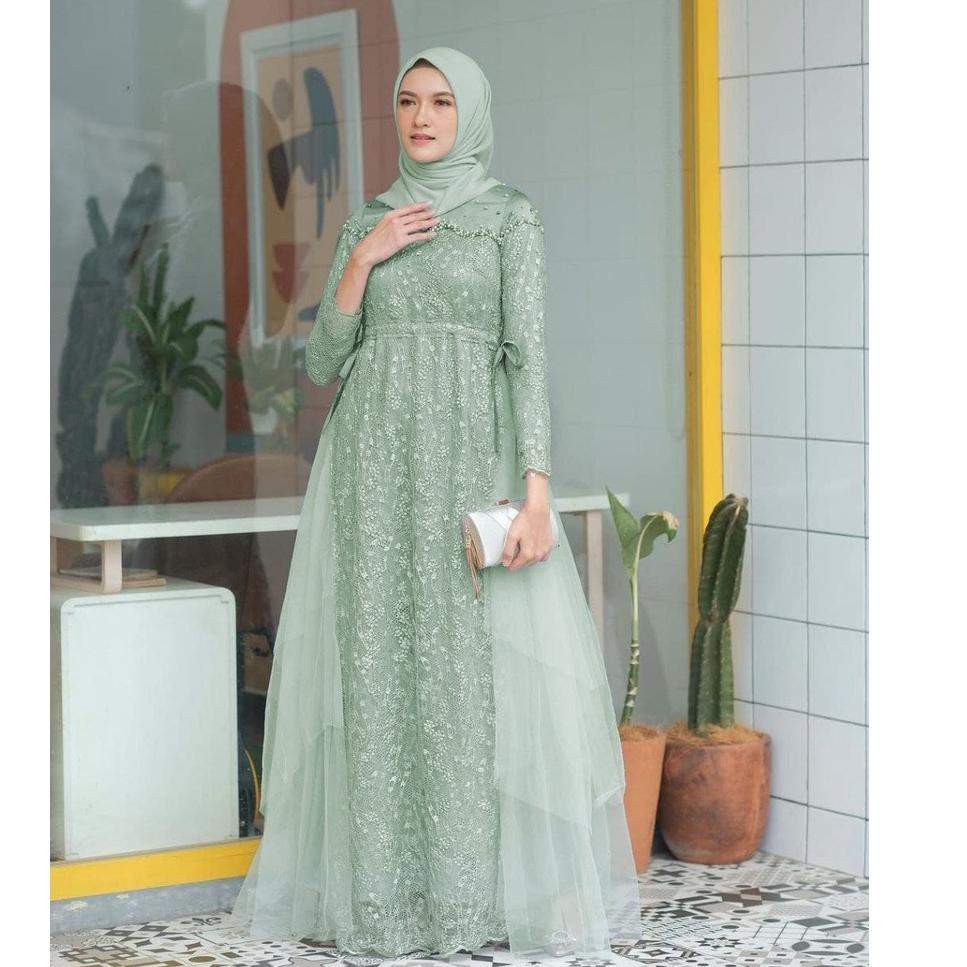 Hot Sell.. Vania Dress | Luna Dress couple Batik | Baju bresmaid Gamis modern Dress brokat baju leba