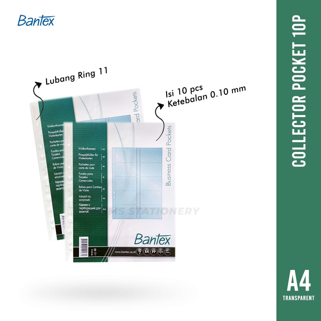 

Bantex Collector Photocard Sleeve 10P Tempat Foto Idol Size A4 10 Lembar