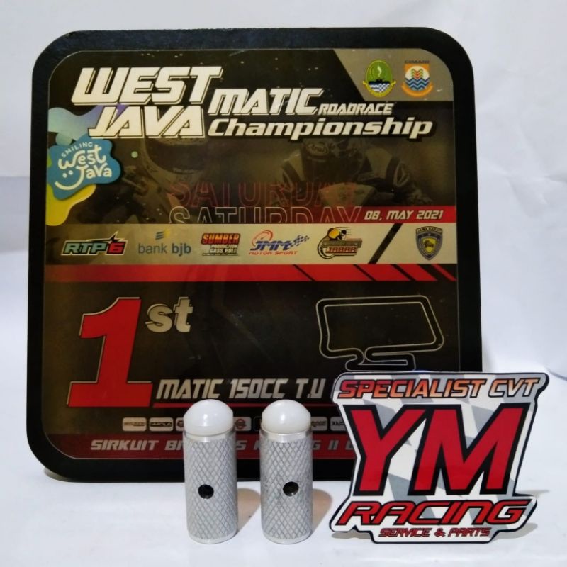 jalu step dural racing Baud 12 almunium 6cm / jalustep ( 1 set isi 2 pcs ) panjang / jalu underbone | footstep [ foot step // untuk segala motor # universal  - jalu step ym racing