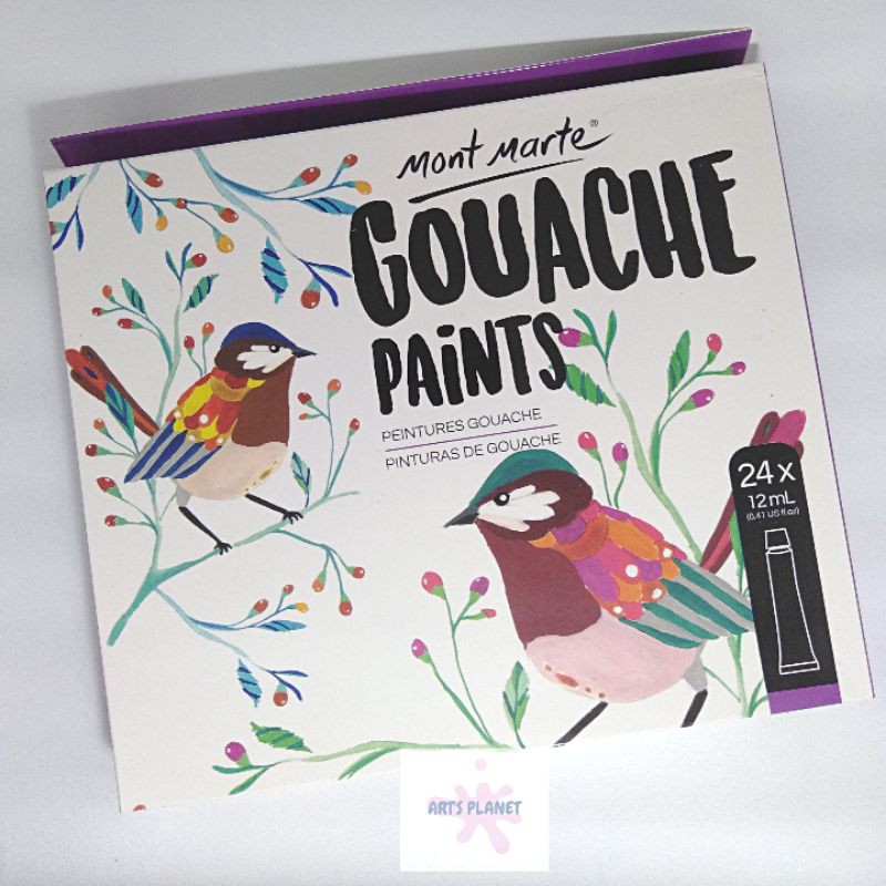 

Mont Marte Gouache Paints 12ml x 24colours