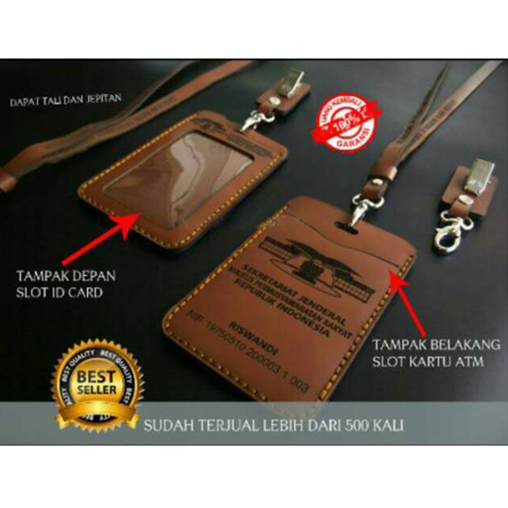 

Name Tag Kulit Custom, Id Card Holder, Id Holder Tempat Id Card Name Tag Kulit Costum Logo Perusahan