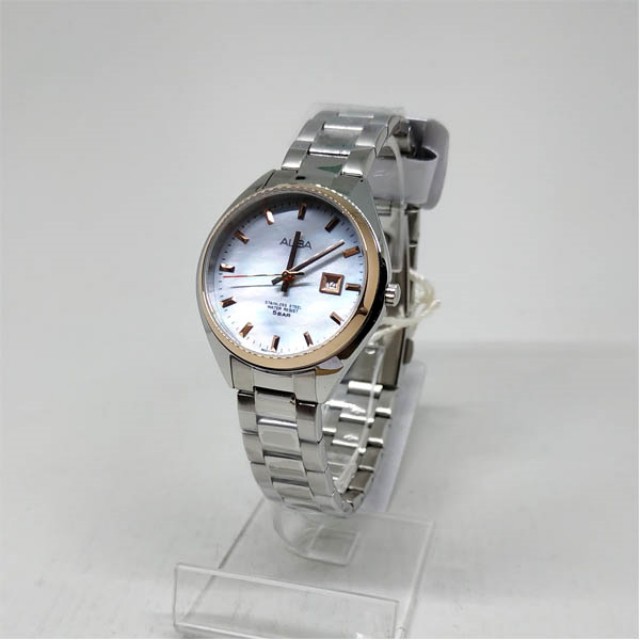 Jam Tangan Alba Wanita AH7Q10 Silver Gold Original Garansi Resmi