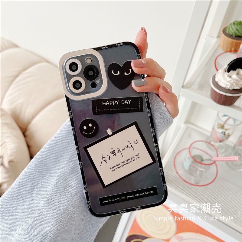 Casing Ponsel Untuk iPhone 11 12 Pro Max 12Pro XR XsMax 7 8 SE 2020 8 Plus 11Pro Label Cinta, Kartun Berbentuk Hati Casing Ponsel Silikon Casing Tahan Guncangan Hs5gvaw