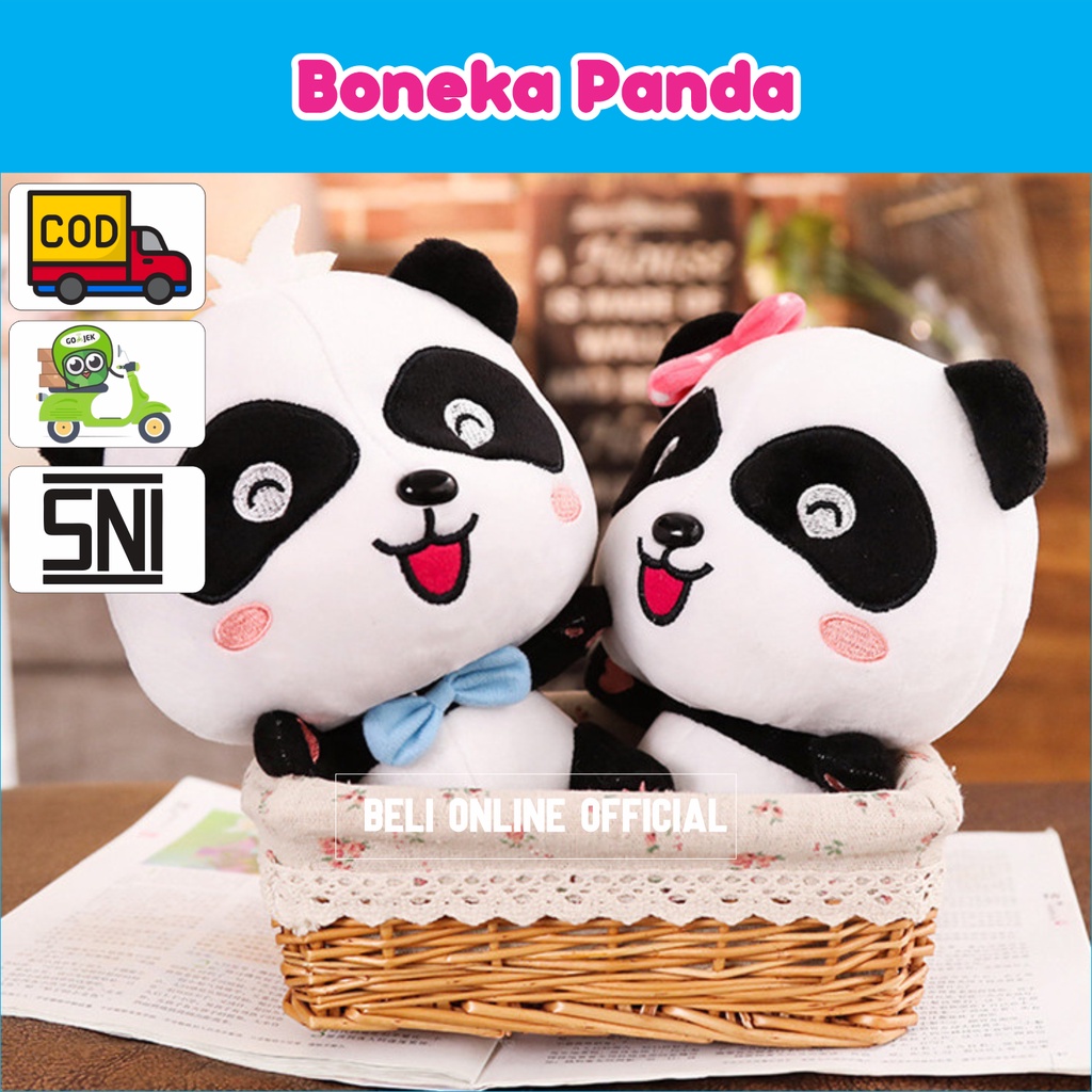 Boneka Panda Lucu Kiki Miu / Baby Bus Panda Kiki Miu Miu Bahan Halus SNI