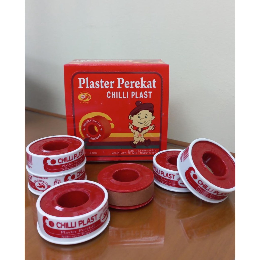 (MUTIARA ALKES)ZINC - Chili Plast - Plester Perekat Rol - Plaster Chiliplast Kain Coklat - Plester Chiliplast - 100% ORIGINAL