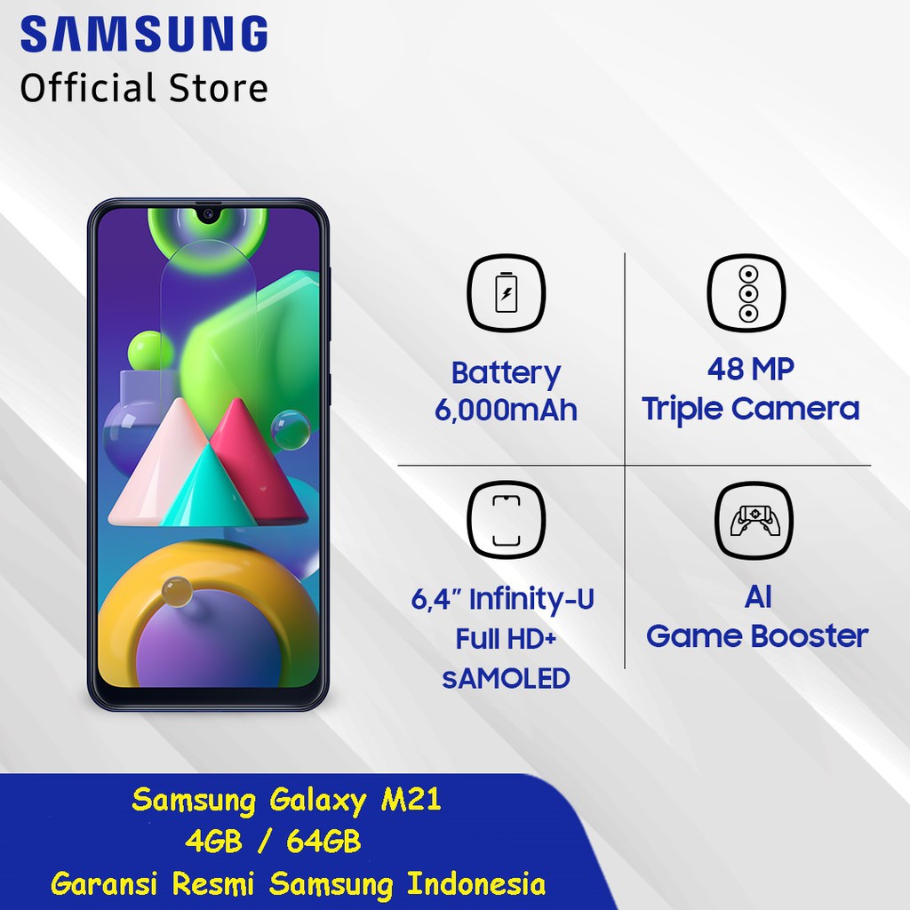 Samsung Galaxy M21 64GB 4/64 Garansi Resmi SEIN | Shopee