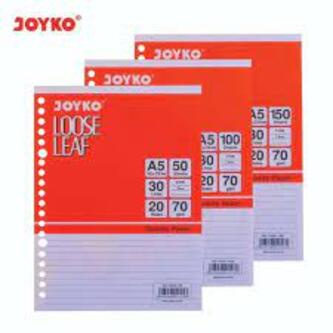 

Lose Leafe/Isi Kertas File Binder Merek Joyko Ukuran A5-100GR Isi 50 Lembar