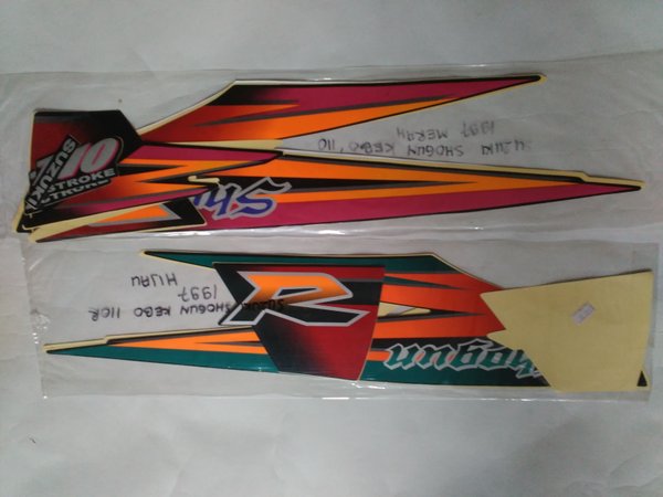 striping stripping stiker suzuki shogun 110R kebo