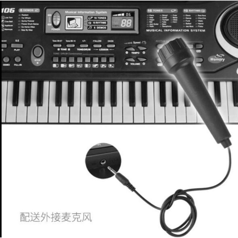 Keyboard Electronic 61 Keys Digital Keyboard Electronic + Microphone / Harga Grosir...!!!