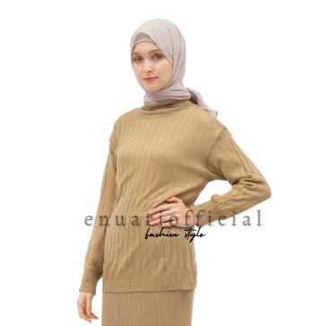 ENUARI Kardigan Jovanka Rajut Oversize / Cardigan Outerwear Turtleneck Knitwear