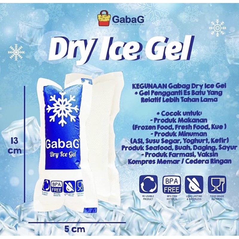 Gabag DRY ICE GEL - Thermafreeze - Ice Gel 1 Lembar isi 12 pcs