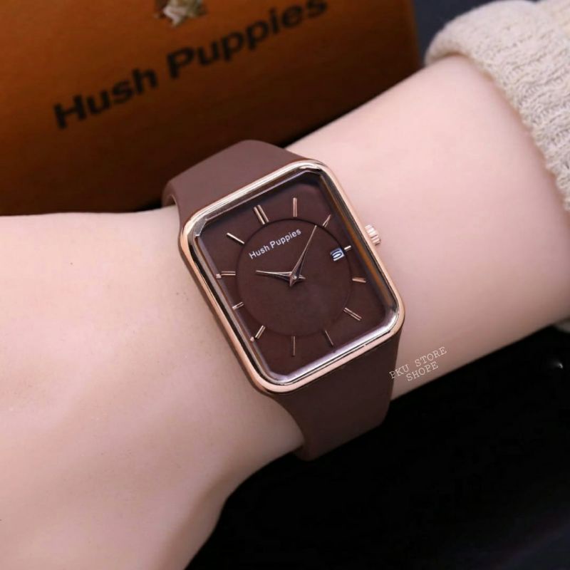 (PROMO☑️) JAM TANGAN WANITA | JAM TANGAN WANITA TERBARU | JAM TANGAN WANITA HUSS PUPPIES TERMURAH STRAP RUBBER | JAM TANGAN WANITA KASUAL DAN SIMPLE | JAM TANGAN WANITA ANALOG TANGGAL AKTIF | JAM TANgN WANITA PERSEGI TALI KARET MURAH BAGUS DAN VIRAL