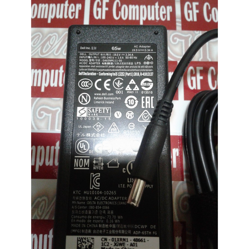 Jual Murah Adaptor Laptop Dell 19.5v 3.34a Vostro 5470 5480 5560 Series col jarum kecil