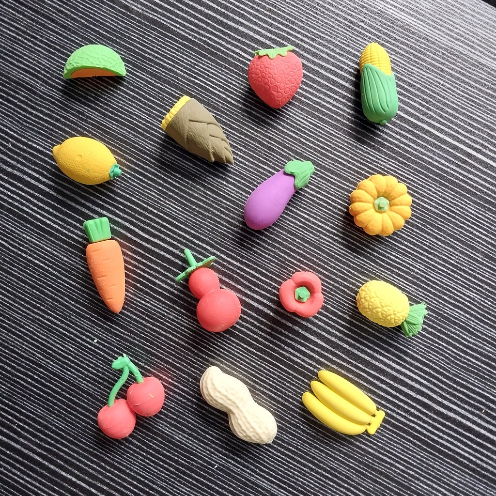 

Penghapus Buah dan Sayuran + Tas