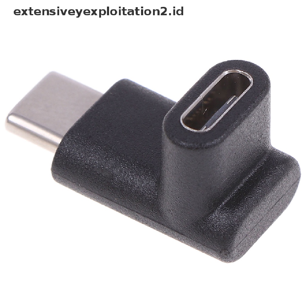 Id Adaptor Konverter USB 3.1 Tipe C Male Ke Female Sudut Kanan 90 Derajat