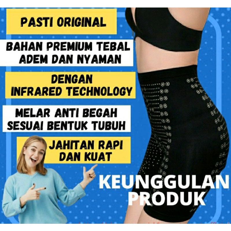 Korset Ajaib Pelangsing Perut Artis Terampuh Bakar Lemak Pengecil Perut Dengan Infrared Ori Corset Celana Kawat Penyangga Penghilang Lemak Instan