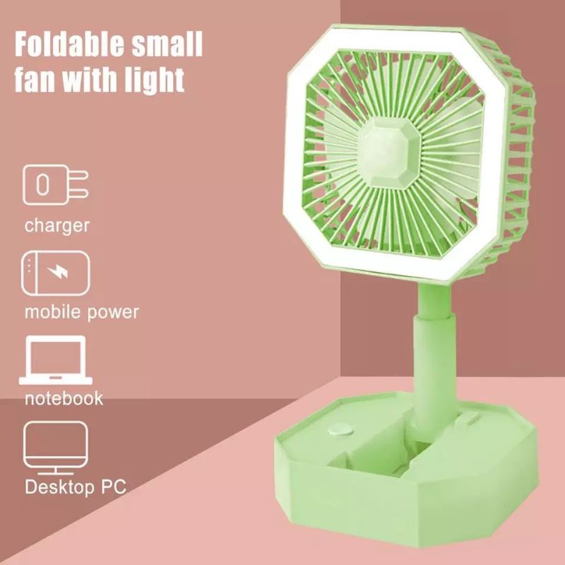 kipas angin Lipat Meja Kantor / Lampu LED Tidur Ruang santai Portable Charger / kipas mini usb pendingin ruangan multi function charging fan