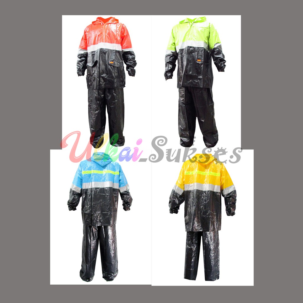 Jas Hujan Raincoat Setelan Jaket Celana Vario Mantel Hujan Elmondo Dewasa l Pria l Wanita All Size Anti Bocor Dan Bau Best Quality Murah Terlaris