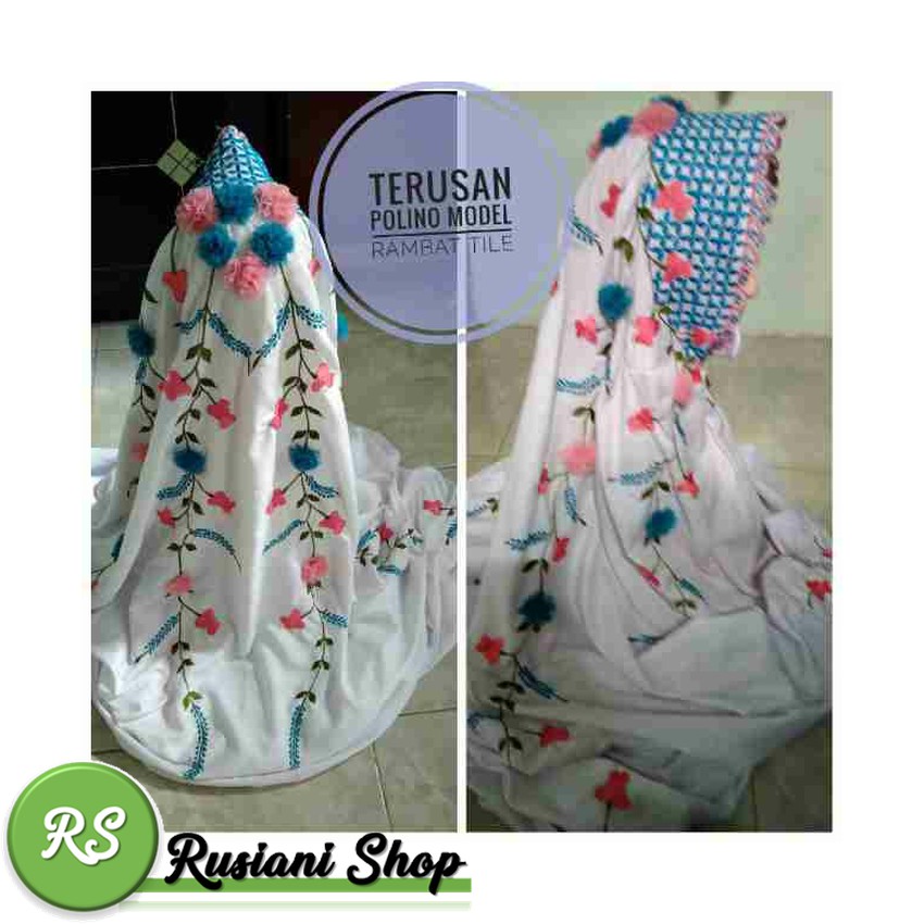 Mukena Bordir Mukena terusan bordir tile/mukena bordir Nyaman