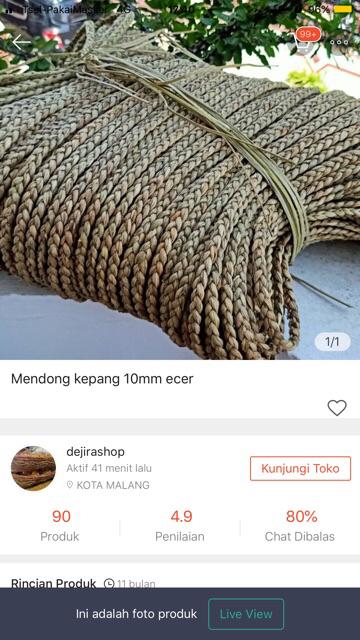 Mendong Kepang 10mm Ecer