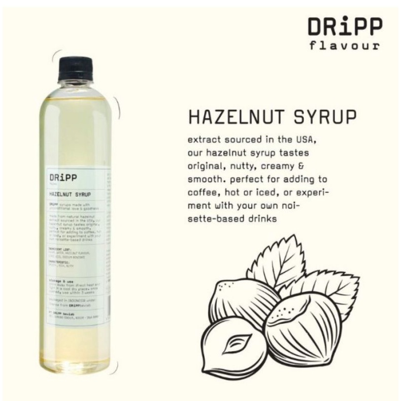 

Dripp syrup minuman sirup hazelnut 760ml