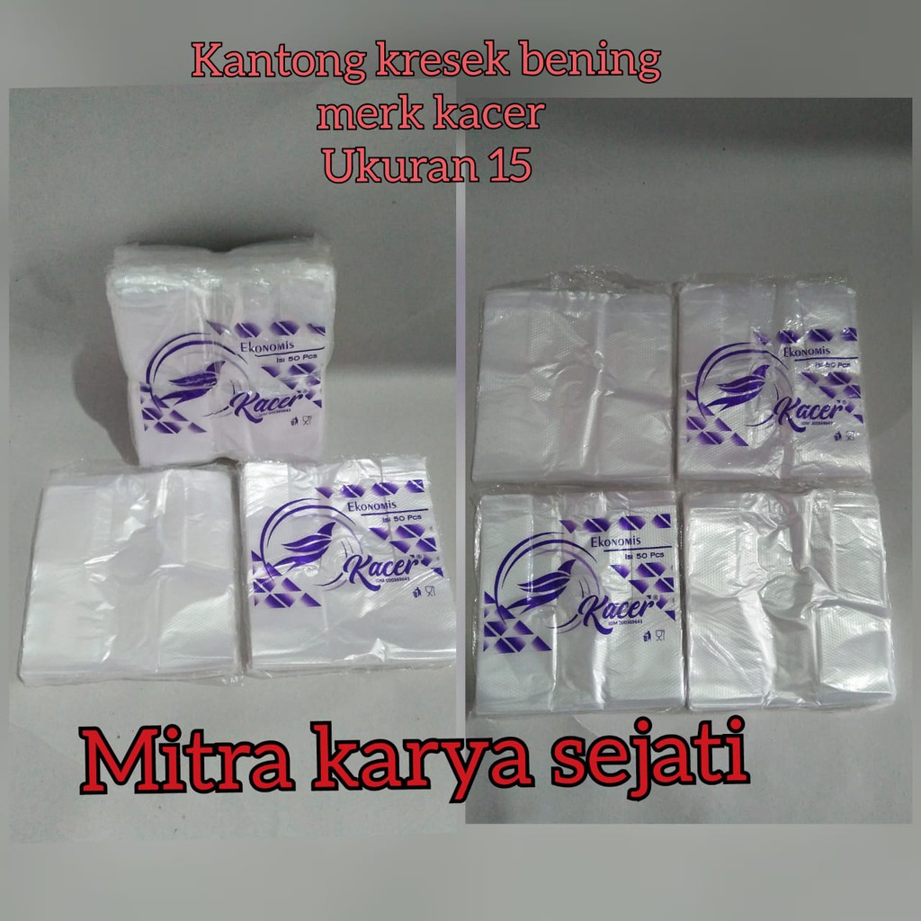 HD Kantong Plastik KRESEK  Bening TRANSPARAN KACER ekonomis Ukuran 15 KECIL