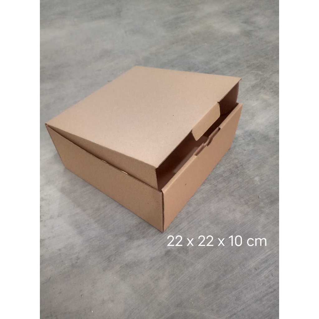 kardus 22 x 22 x 10 cm, die cut kotak kue tart-2