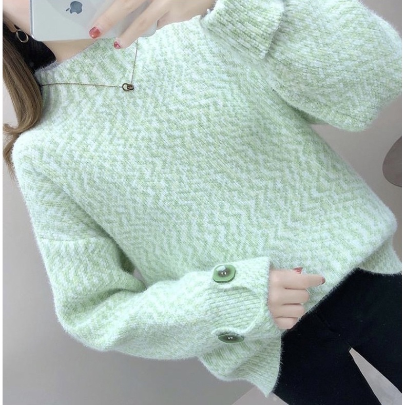 Sweater winter wanita atasan thermal hangat import baju rajut bromo Gala korea knitted musim dingin