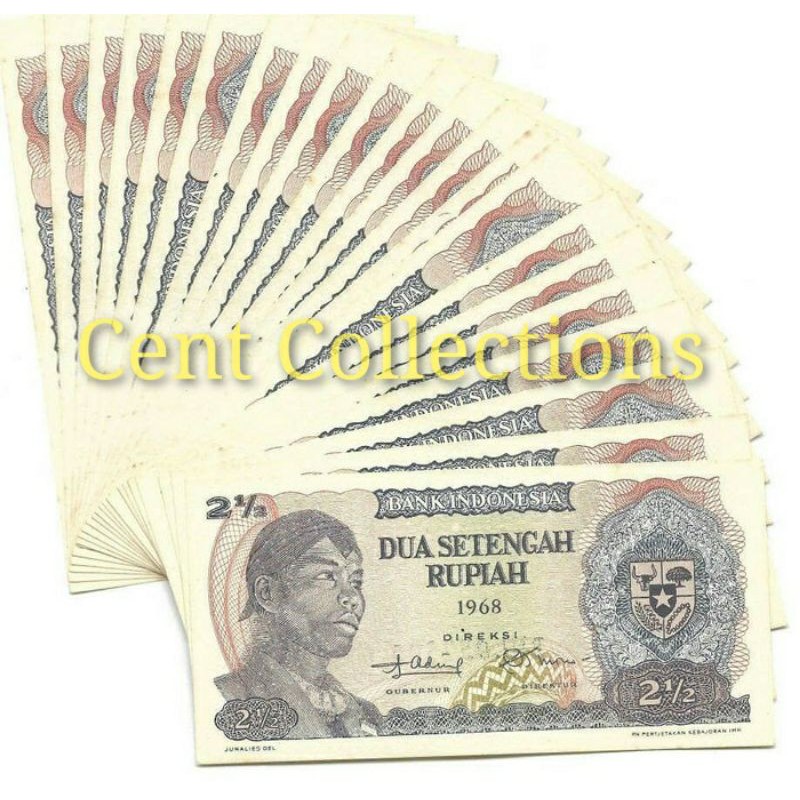 Uang Kuno 2 1/2 Rupiah Seri Sudirman Tahun 1968 ( 2,5 Rupiah )