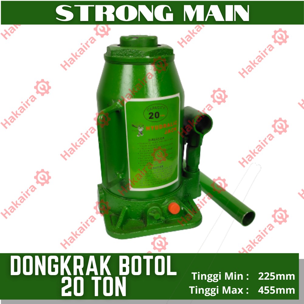 DONGKRAK BOTOL 20 TON STRONG ARM - HYDRAULIC BOTTLE JACK