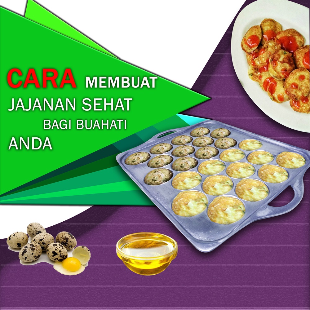 FM - Cetakan Telur Goreng Mini 24 Lubang aluminium tebal - Cetakan Telur Puyuh / Cetakan takoyaki murah