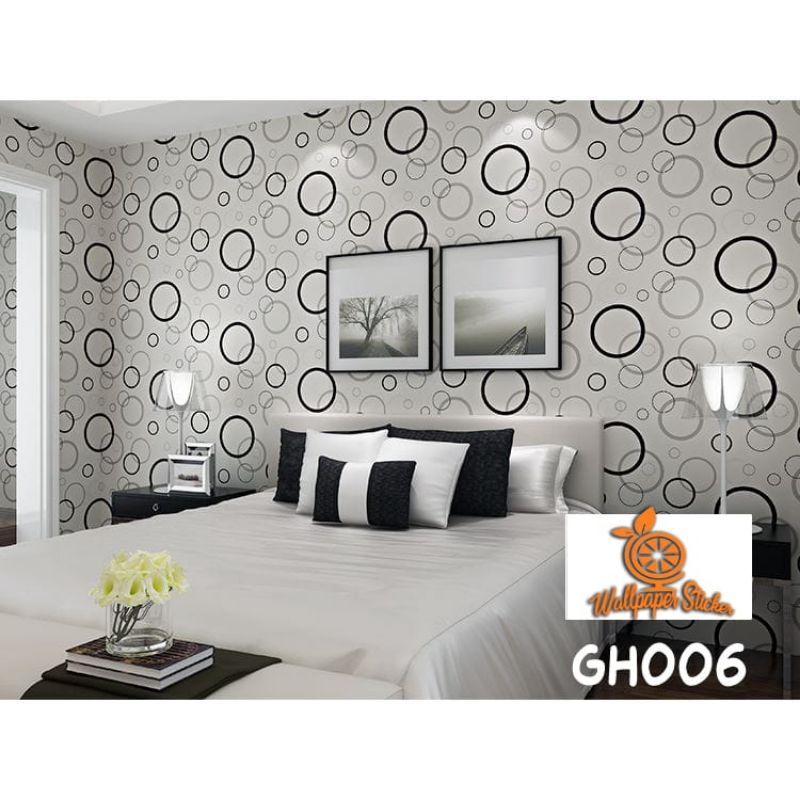 POLKADOT CIRCLE BULAT Wallpaper sticker dinding motif circle bulat polkadot ukuran 45 cm x 8 m CY104