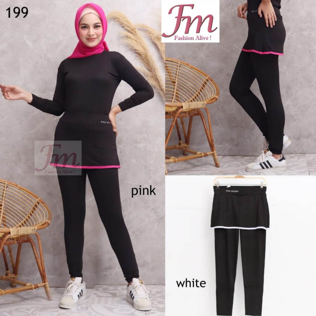 Femme OLS Celana  Legging Senam  Celana  Rok  Yoga 