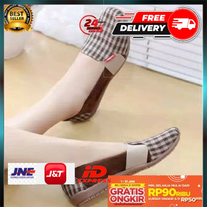 Sepatu Wanita Terbaru Kekinian Import Casual Branded Original ZR 11 flatshoes