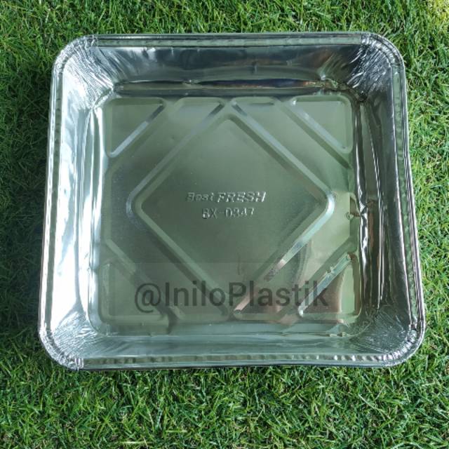 @10pcs Alumunium Foil Tray Bx-0347 / Wadah Alumunium Foil Tanpa Tutup