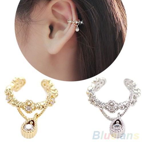 Anting Jepit Tulang Rawan Model Cuff Bungkus
