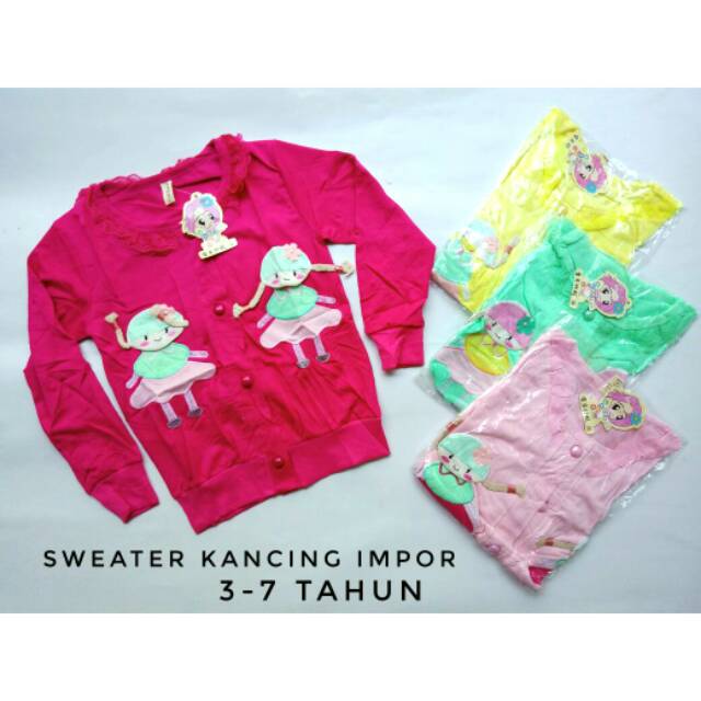 Import Jaket Sweater Pony Girl 3 - 7 Tahun