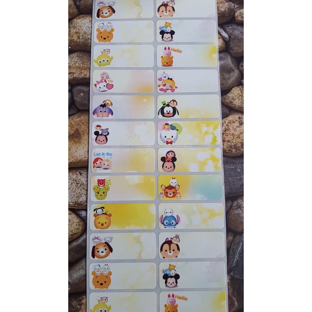 

Stiker label nama waterproof Tsum2