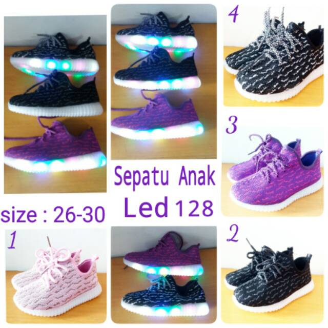 Sepatu anak lampu sepatu yeezy led 128-118 sepatu terbaru