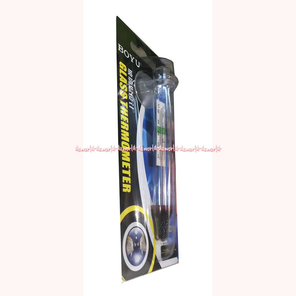 Boyu Glass Thermometer Alat Pengukur Suhu Air Akuarium termometer Air