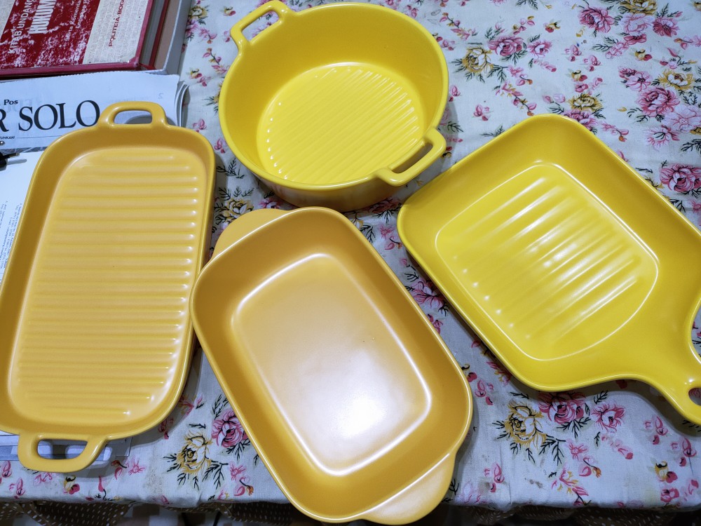 Mangkuk Keramik Binaural Model Baking Pan