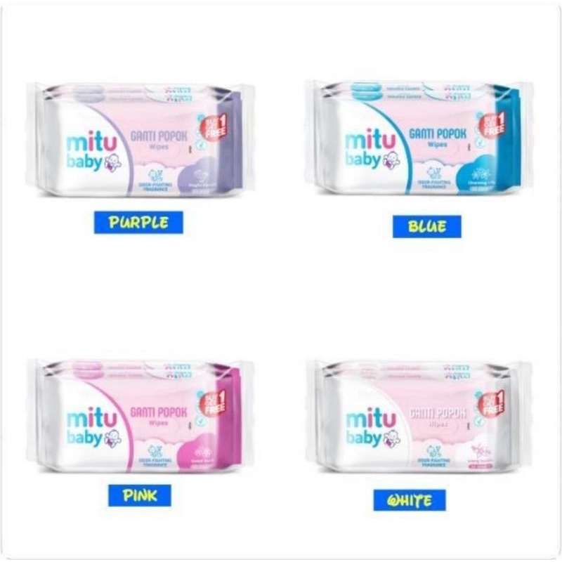 Mitu Baby Wipes 50s Beli 1 Gratis 1/Tisu Basah Ganti Popok Bayi/Tisu Basah Bayi